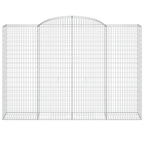 Buede gabionkurve 2 stk. - 300×50×200/220 cm i galvaniseret jern