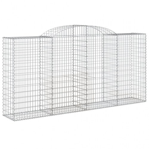 Buede gabionkurve - 8 stk. 300×50×140/160 cm i galvaniseret jern