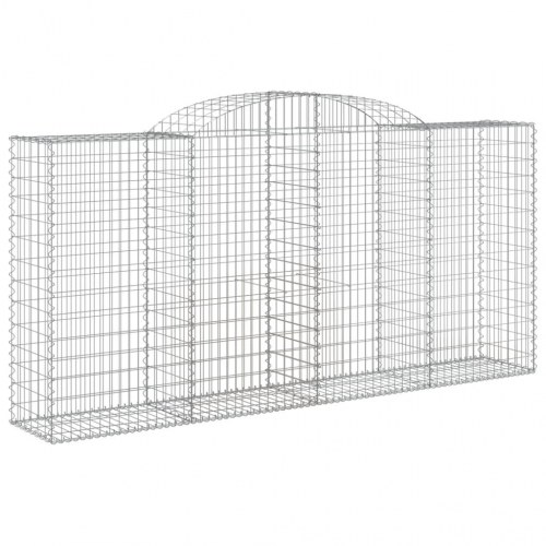 Buede gabionkurve - 2 stk. 300×50×140/160 cm i galvaniseret jern