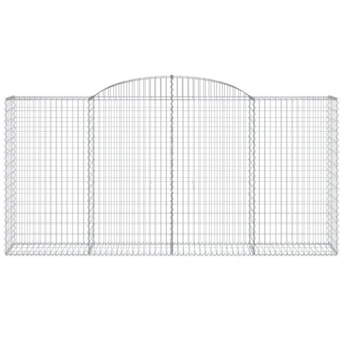 Buede gabionkurve - 2 stk. 300×50×140/160 cm i galvaniseret jern