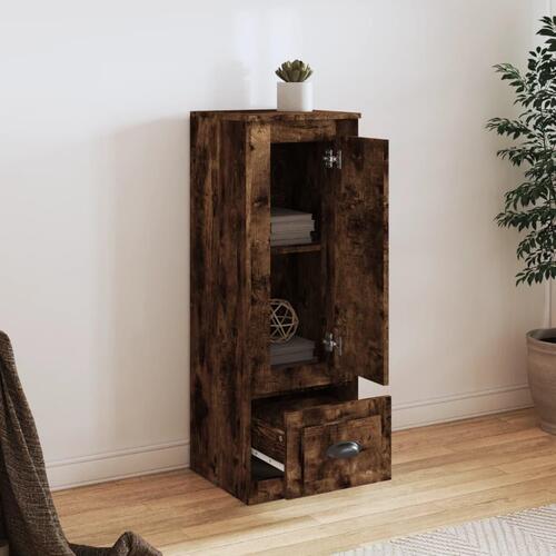Skab 36x35,5x103,5 cm konstrueret træ røget egetræsfarve