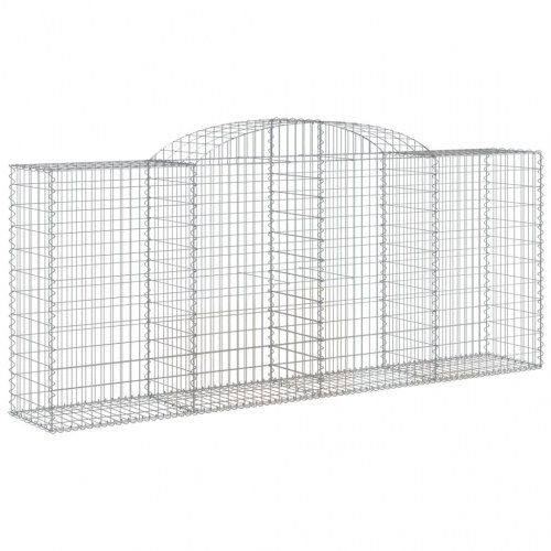 Buede gabionkurve - 9 stk. 300×50×120/140 cm i galvaniseret jern