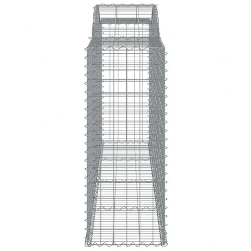 Buede gabionkurve - 9 stk. 300×50×120/140 cm i galvaniseret jern