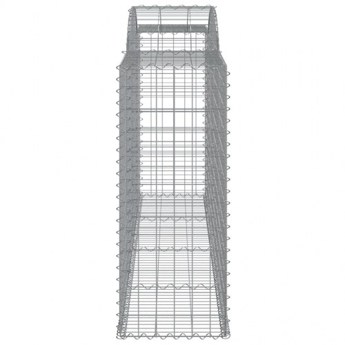 Buede gabionkurve - 8 stk. 300×50×120/140 cm i galvaniseret jern