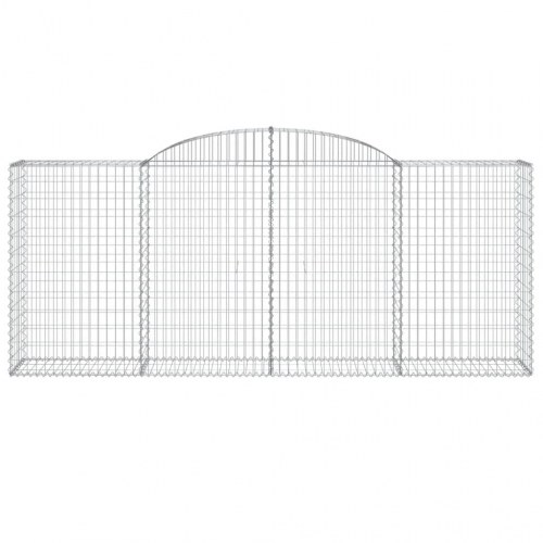 Buede gabionkurve - 7 stk. 300×50×120/140 cm i galvaniseret jern