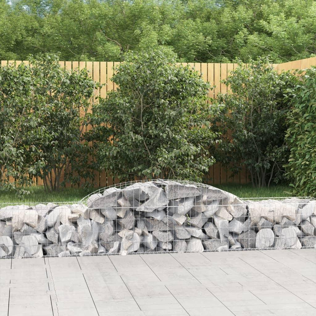 Buede gabionkurve - 30 stk. 300×50×40/60 cm i galvaniseret jern billede