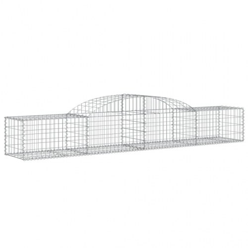 Buede gabionkurve - 2 stk. 300×50×40/60 cm i galvaniseret jern