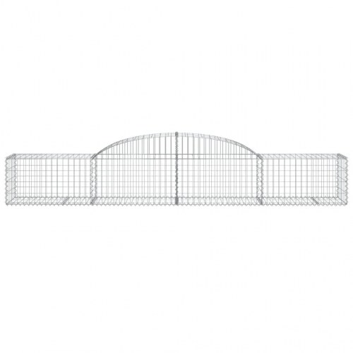 Buede gabionkurve - 2 stk. 300×50×40/60 cm i galvaniseret jern