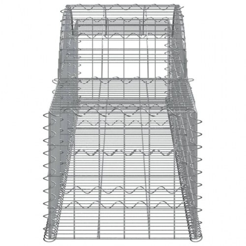 Buede gabionkurve - 2 stk. 300×50×40/60 cm i galvaniseret jern
