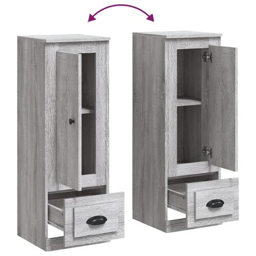 Skab 36x35,5x103,5 cm konstrueret træ grå sonoma-eg