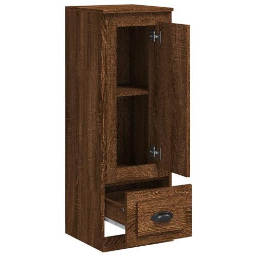 Skab 36x35,5x103,5 cm konstrueret træ brun egetræsfarve