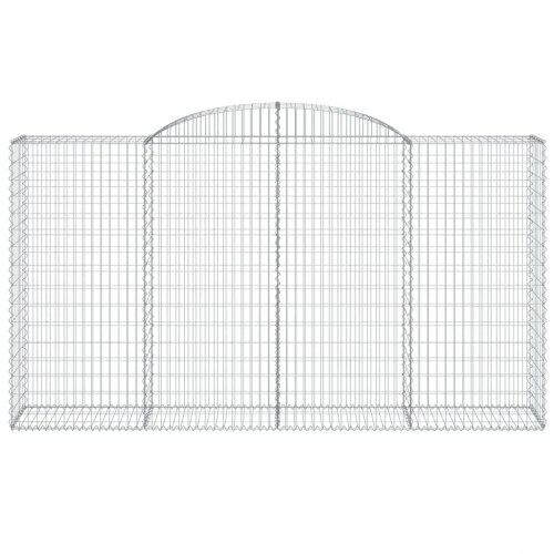 Buede gabionkurve 2 stk. 300x50x160/180 cm galvaniseret jern