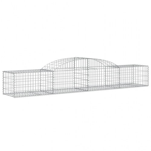 Buede gabionkurve - 7 stk. 300×50×40/60 cm i galvaniseret jern