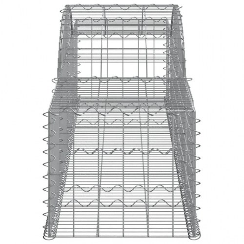 Buede gabionkurve - 7 stk. 300×50×40/60 cm i galvaniseret jern