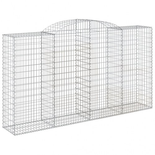 Buede gabionkurve - 10 stk. 300×50×160/180 cm i galvaniseret jern