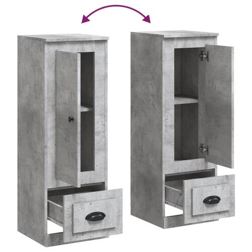 Skab 36x35,5x103,5 cm konstrueret træ betongrå