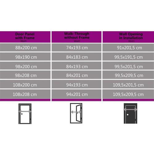 Hoveddør 88x200 cm PVC hvid