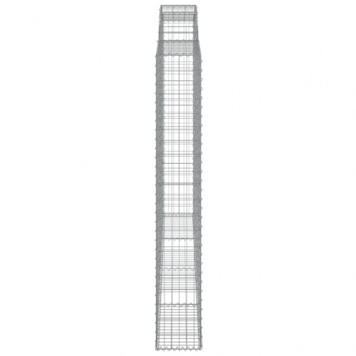 Buede gabionkurve - 2 stk. 300×30×200/220 cm i galvaniseret jern