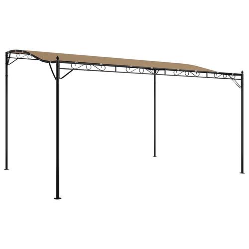 Baldakin 4x3 m 180 g/m² stof og stål gråbrun
