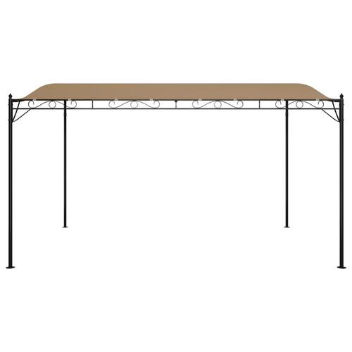 Baldakin 4x3 m 180 g/m² stof og stål gråbrun