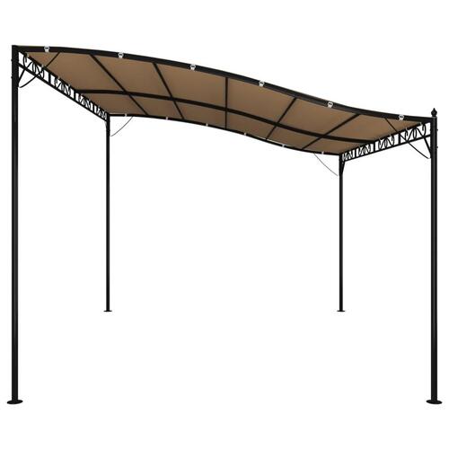 Baldakin 4x3 m 180 g/m² stof og stål gråbrun