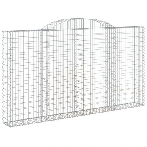 Buede gabionkurve - 3 stk. 300×30×160/180 cm i galvaniseret jern