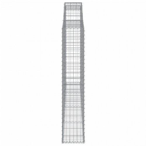 Buede gabionkurve - 5 stk. 300×30×160/180 cm i galvaniseret jern