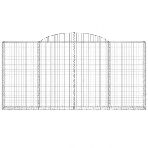 Buede gabionkurve 3 stk. 300x30x140/160 cm galvaniseret jern