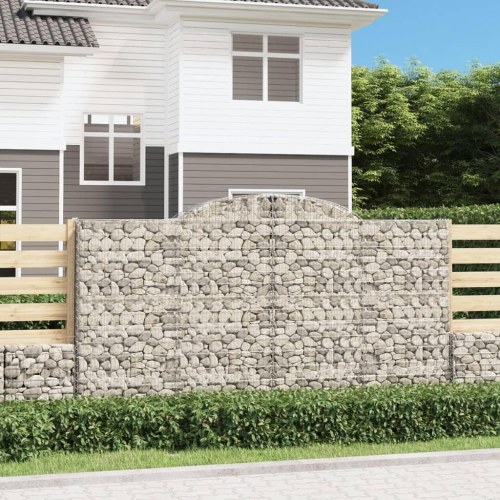 Buede gabionkurve - 4 stk. 300×30×160/180 cm i galvaniseret jern