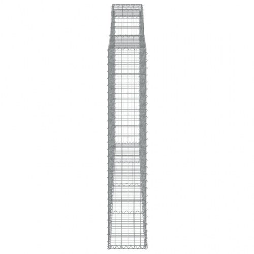 Buede gabionkurve - 4 stk. 300×30×160/180 cm i galvaniseret jern