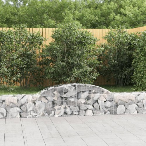 Buede gabionkurve 2 stk. 300x30x40/60 cm galvaniseret jern