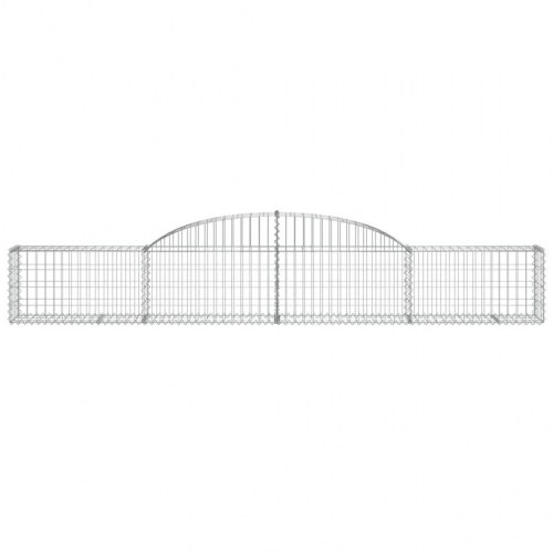 Buede gabionkurve 2 stk. 300x30x40/60 cm galvaniseret jern