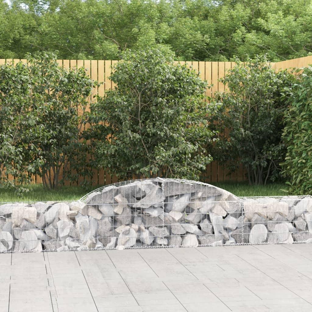 Buede gabionkurve 12 stk. 300x30x40/60 cm galvaniseret jern