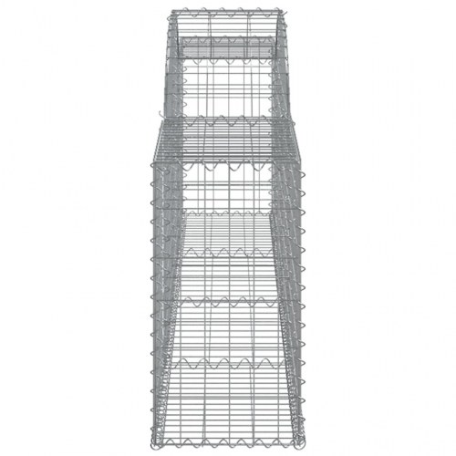 Buede gabionkurve - 9 stk. 300×30×60/80 cm i galvaniseret jern