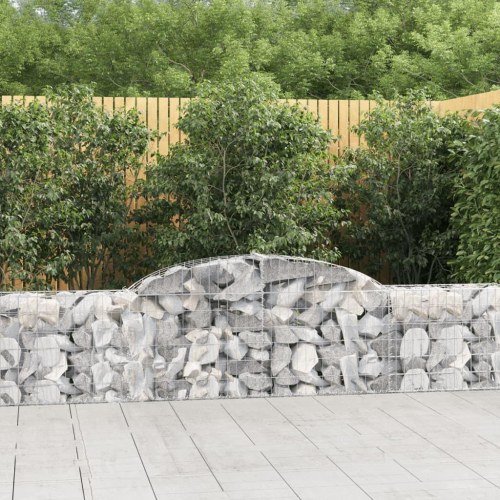 Buede gabionkurve - 2 stk. 300×30×60/80 cm i galvaniseret jern