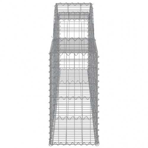 Buede gabionkurve - 2 stk. 300×30×60/80 cm i galvaniseret jern