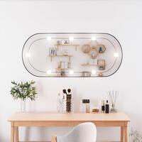 Vægspejl med LED-lys 40x90 cm oval glas