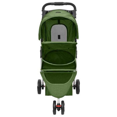 Foldbar hundeklapvogn 80x46x98 cm oxfordstof grøn