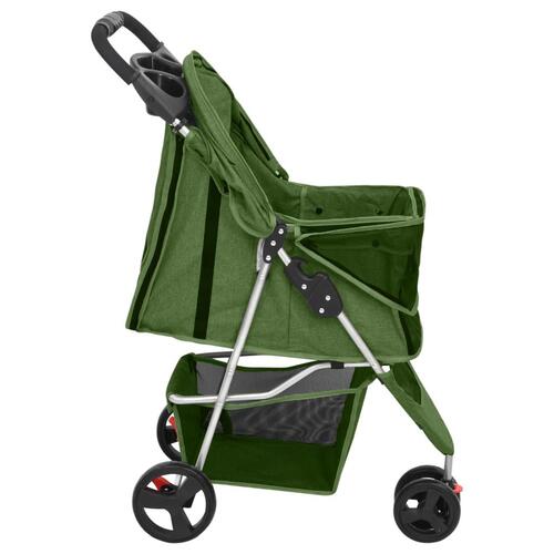 Foldbar hundeklapvogn 80x46x98 cm oxfordstof grøn