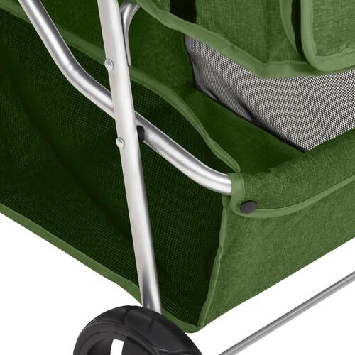Foldbar hundeklapvogn 80x46x98 cm oxfordstof grøn