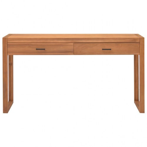 Skrivebord med 2 skuffer 120x40x75 cm massivt teaktræ