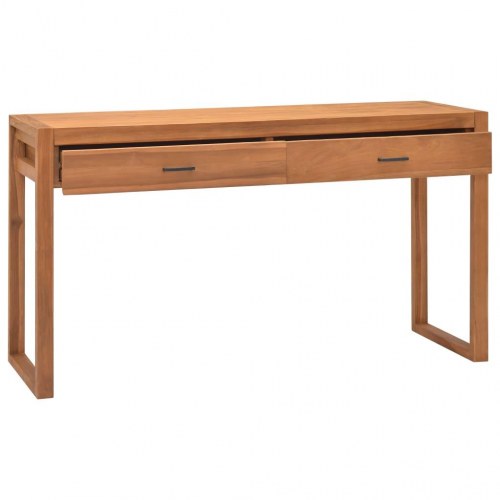 Skrivebord med 2 skuffer 120x40x75 cm massivt teaktræ