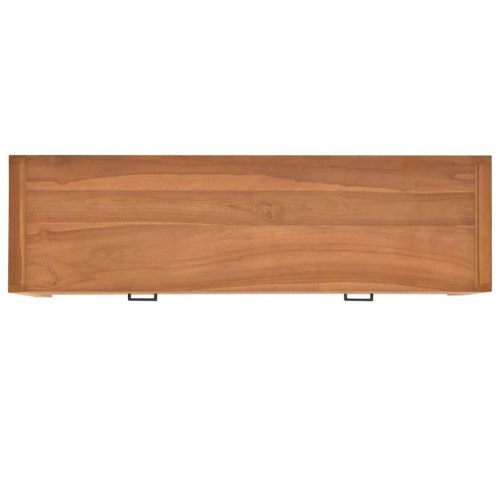 Skrivebord med 2 skuffer 120x40x75 cm massivt teaktræ