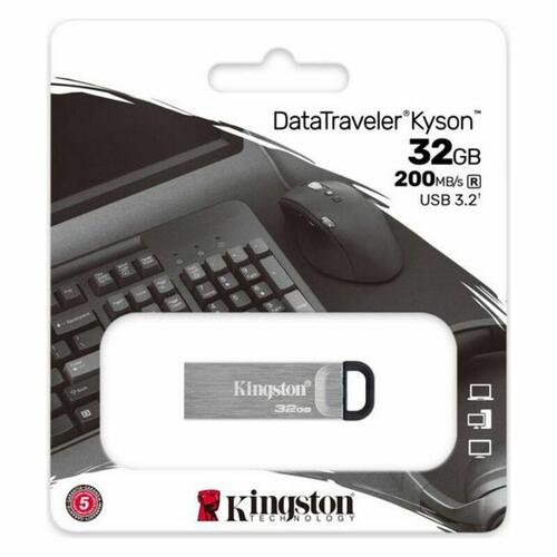 USB-stik Kingston DataTraveler DTKN Sølvfarvet USB-stik 128 GB