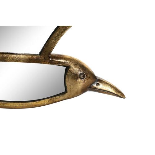 Dekorativ figur Gylden Fugl 32,5 x 3 x 28 cm