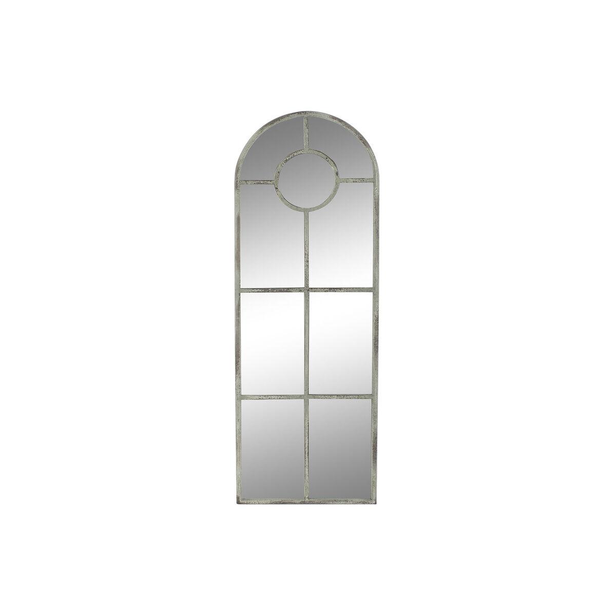 Vægspejl 42 x 2,5 x 122 cm Grå Metal Hvid Vintage Vindue