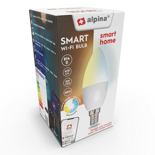 Smart Elpærer Alpina RGB Wi-Fi 4,9 W E14 2700-6500 K 470 lm