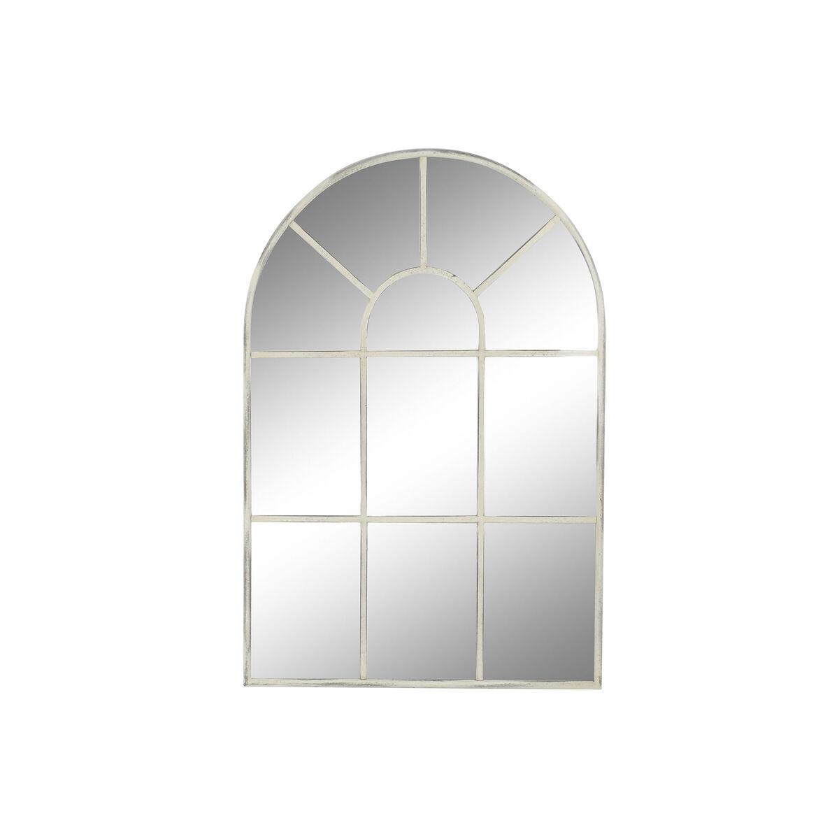 Vægspejl 82 x 2,5 x 122 cm Metal Hvid Vintage Vindue
