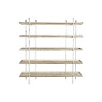 Hylder Hvid Natur Metal Gran 40 % Metal 190 x 40 x 200 cm