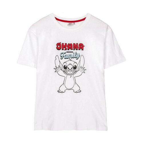 Kortærmet T-shirt til Kvinder Stitch Hvid L
